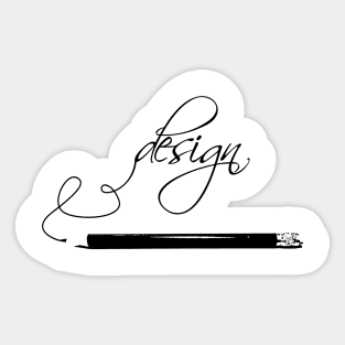 DREAM Pencil Line Design Sticker